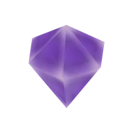 La Jewel of Dice: una gema violeta, el modelo tal cual se ve en el juego